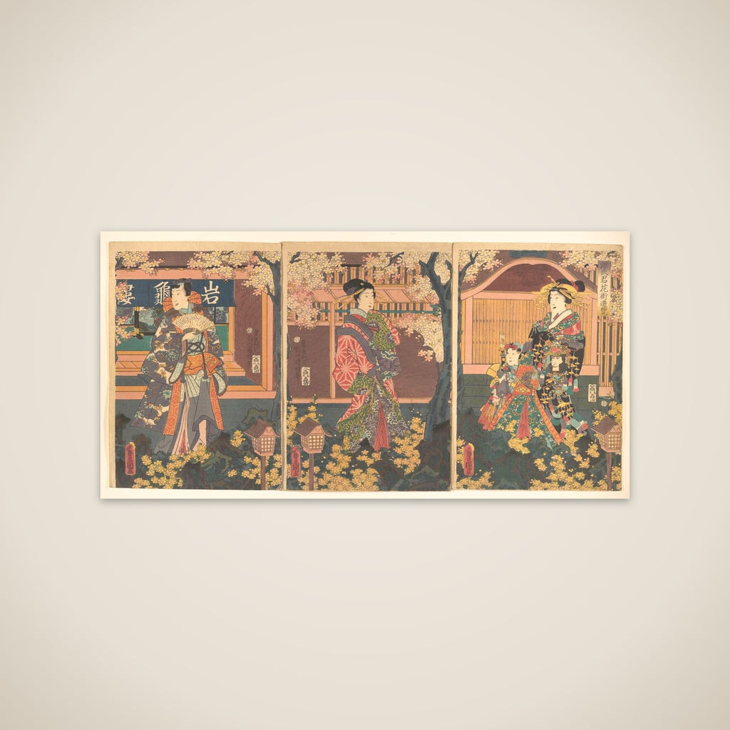 Prince Genji Visits the Gankirō Tea House unframed print