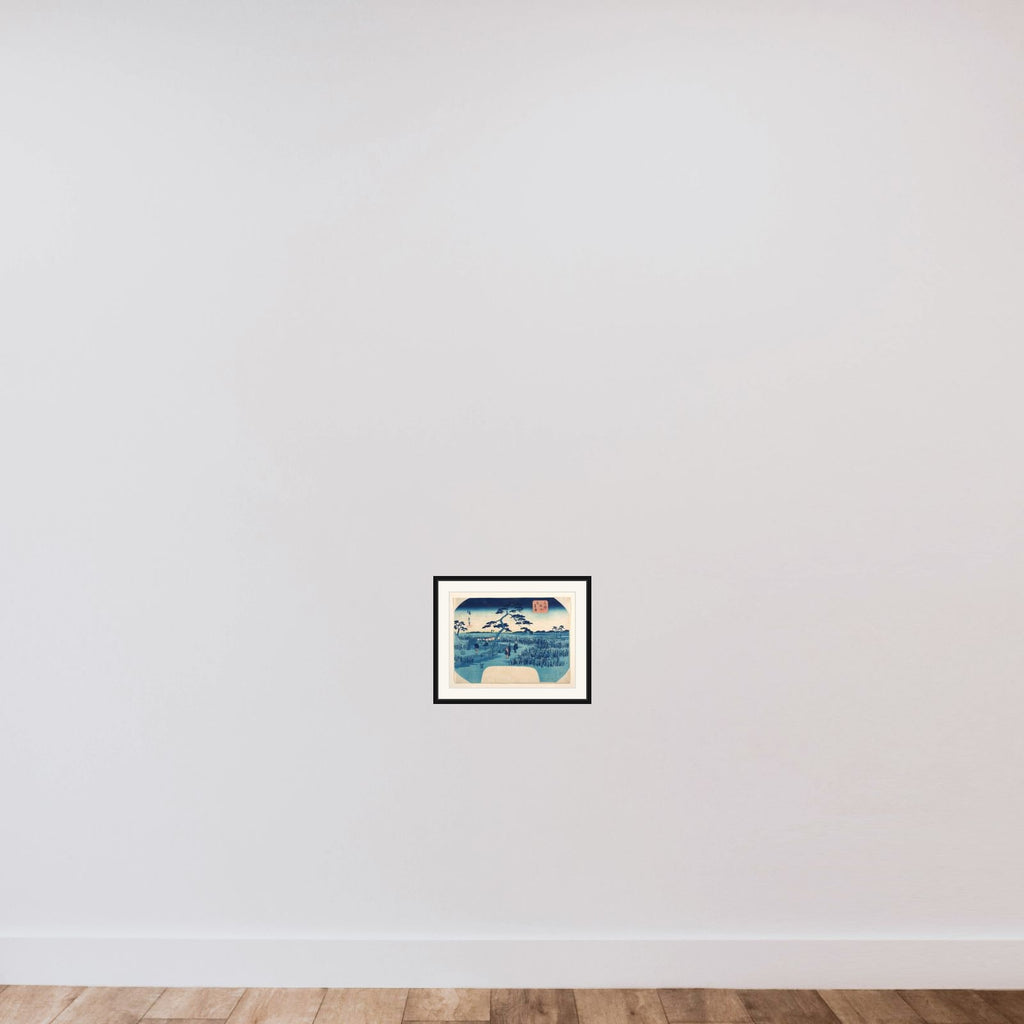 View of Iris Gardens at Horikiri framed — shown to scale