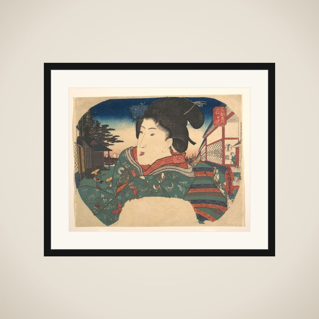 Famous Views of Edo: Kasumigaseki framed