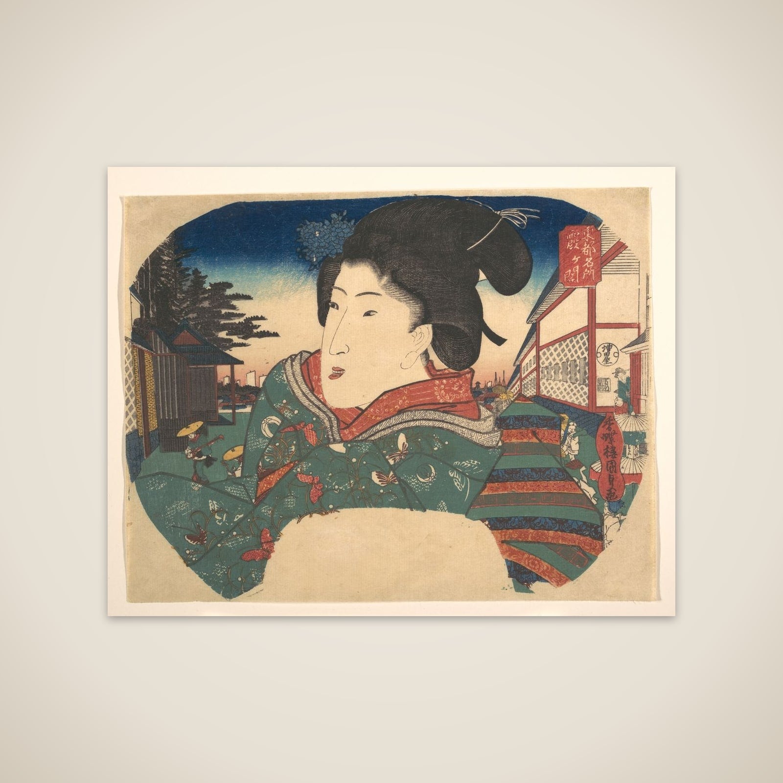 Famous Views of Edo: Kasumigaseki unframed print