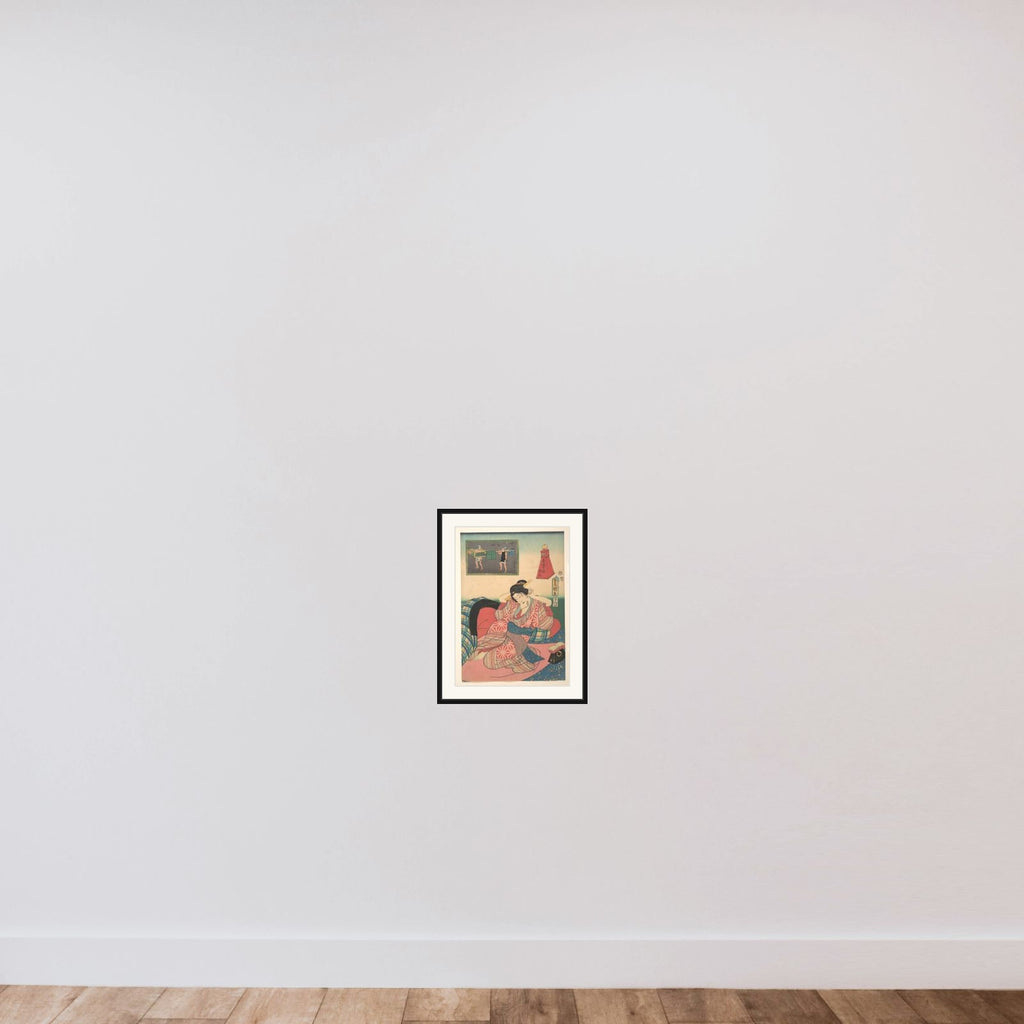 Twelve Hours of Spring Pleasures: Hour of the Dragon framed — shown to scale