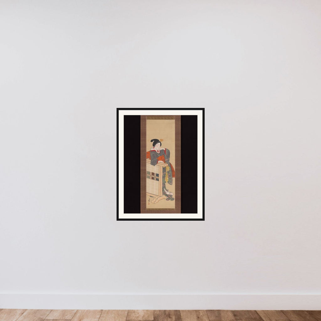 Lady-in-Waiting at Edo Castle framed — shown to scale