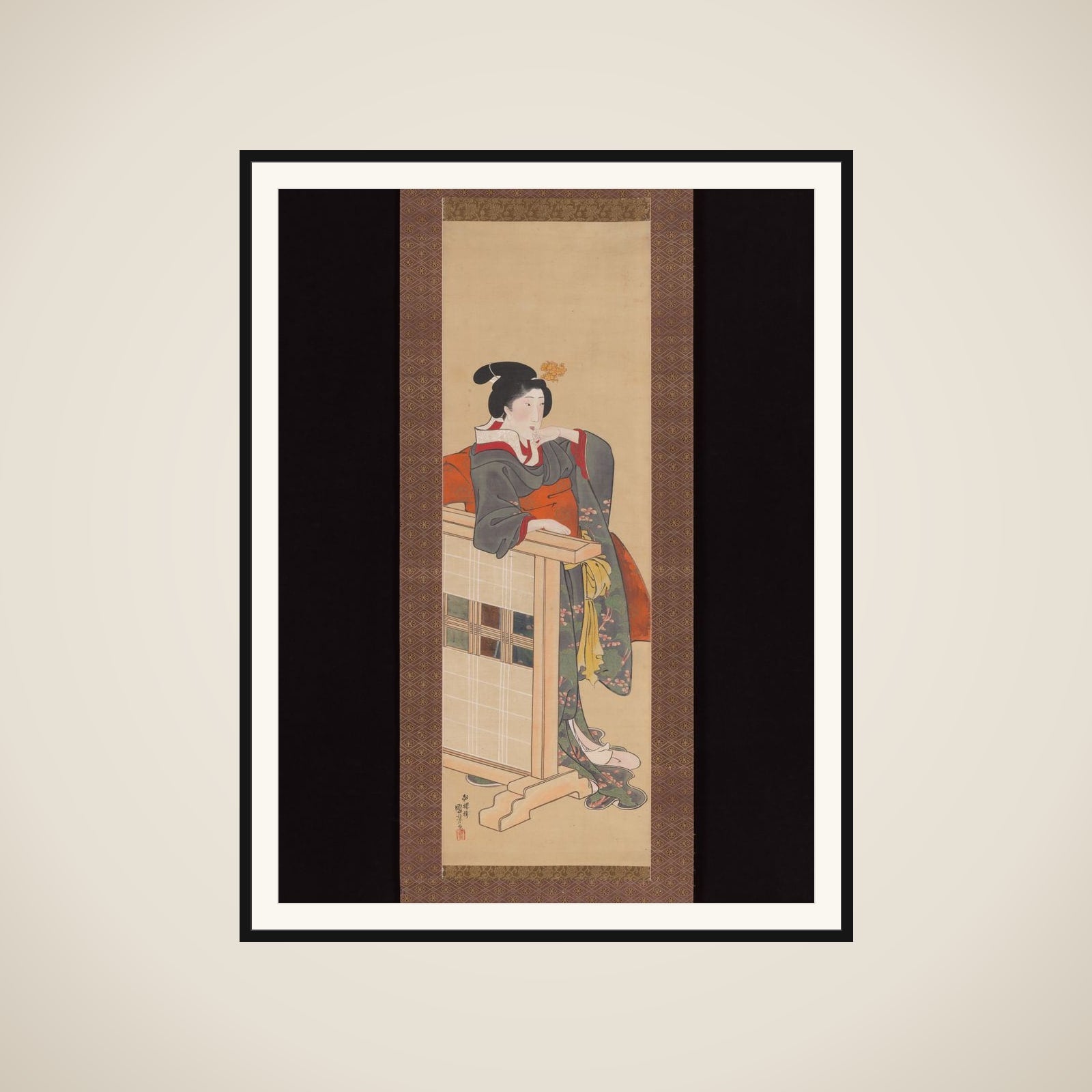 Lady-in-Waiting at Edo Castle framed