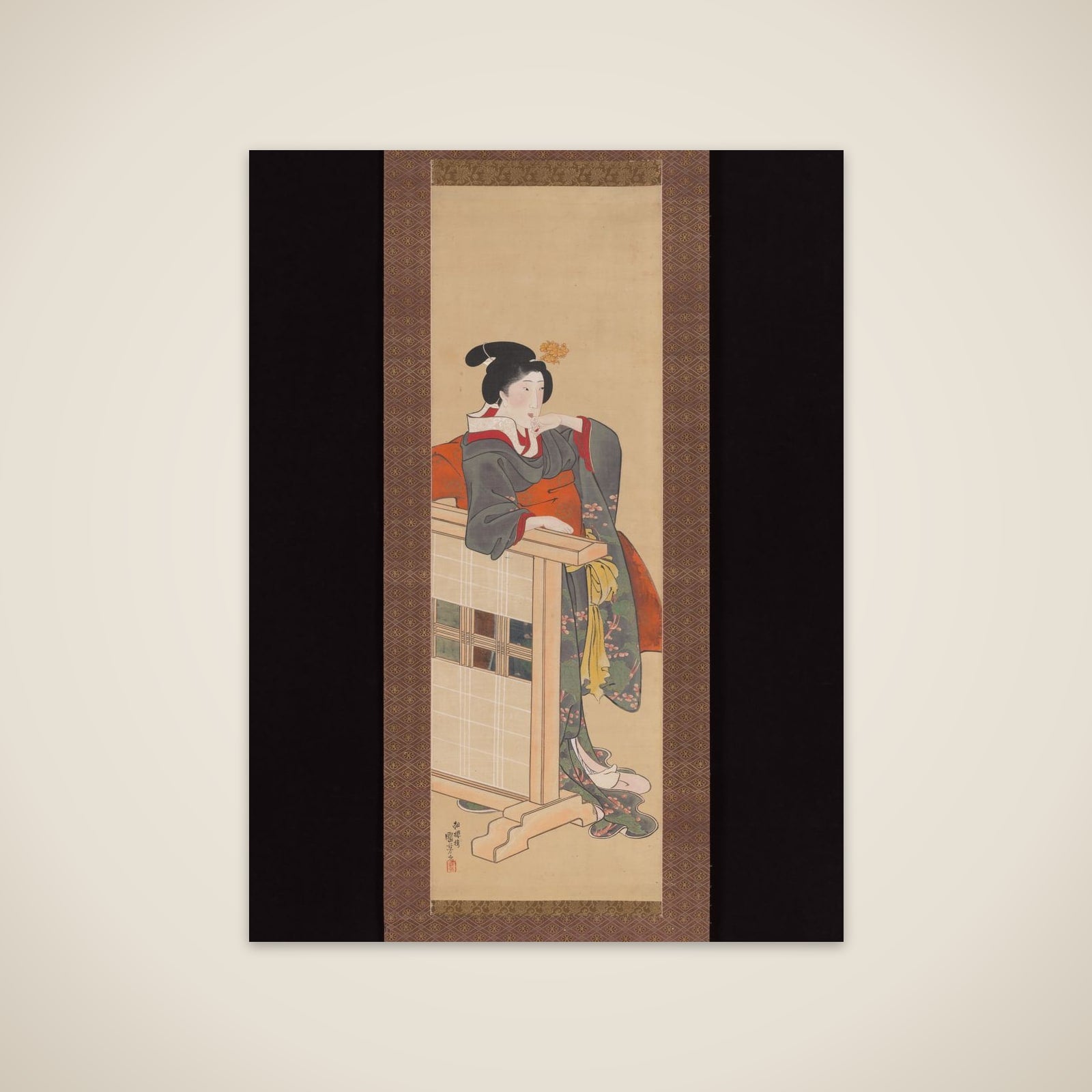 Lady-in-Waiting at Edo Castle unframed print