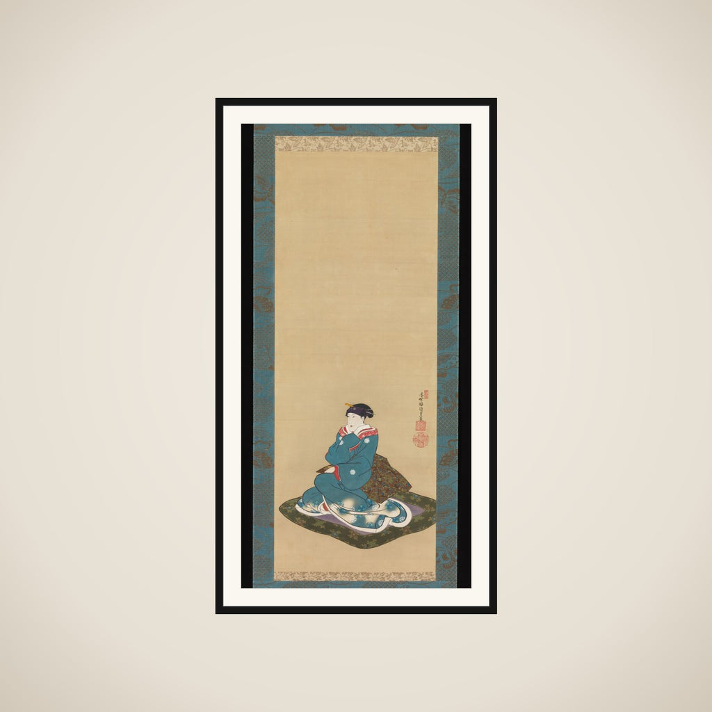 Portrait of Iwai Kumesaburō II framed