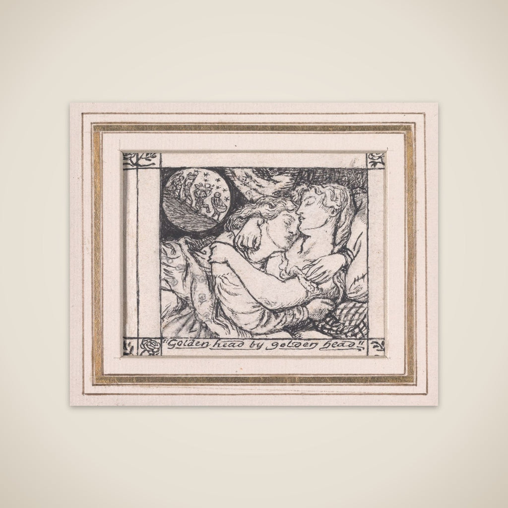 Golden head by golden head, for "The Goblin Market" unframed print