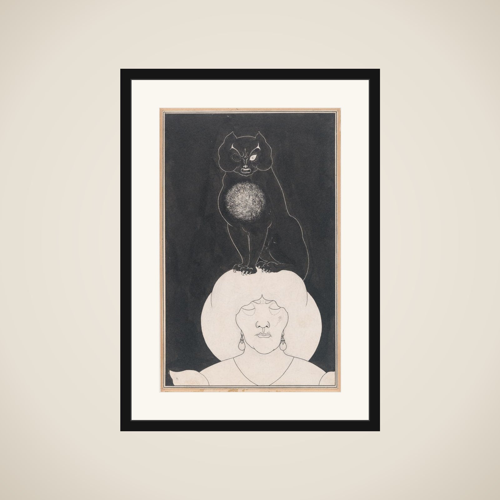 The Black Cat, for Edgar Allan Poe’s “Tales of Mystery and the Imagination,” Chicago, 1895–96 framed