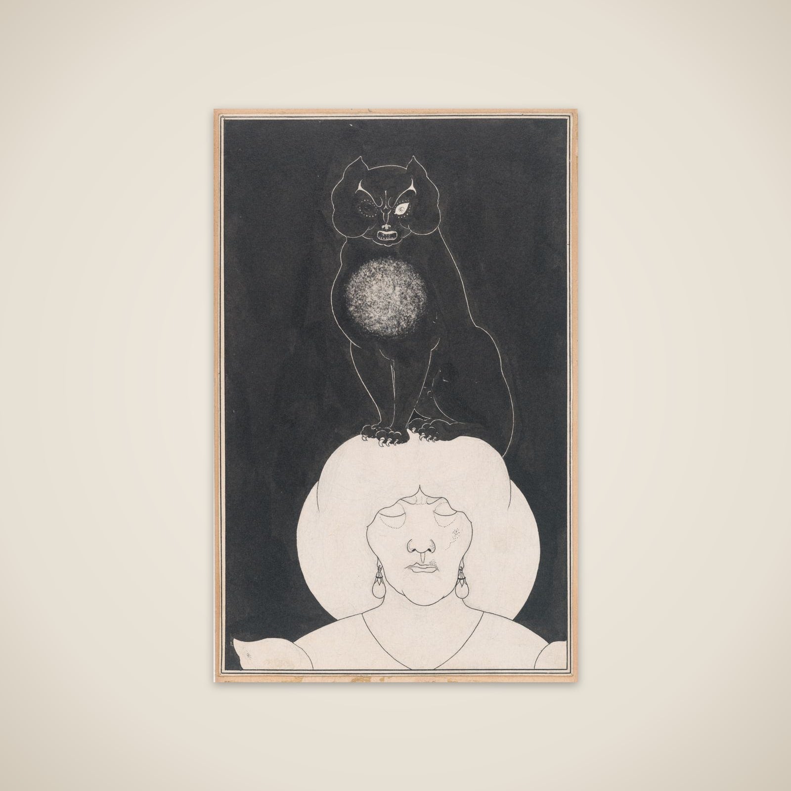 The Black Cat, for Edgar Allan Poe’s “Tales of Mystery and the Imagination,” Chicago, 1895–96 unframed print