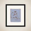 A seated fat lady framed