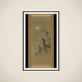 The Spirit of the Deceased Yūgao Entwined in Moonflower Vines, based on the print “The Lady of the Evening Faces,” from the series One Hundred Aspects of the Moon (Tsuki hyakushi: Genji Yūgao no maki) framed