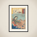 “‘A Lovely Garland’ (Tamakazura): Tamatori-ama,” from the series Scenes amid Genji Clouds Matched with Ukiyo-e Pictures (Genji-gumo ukiyo e-awase) framed