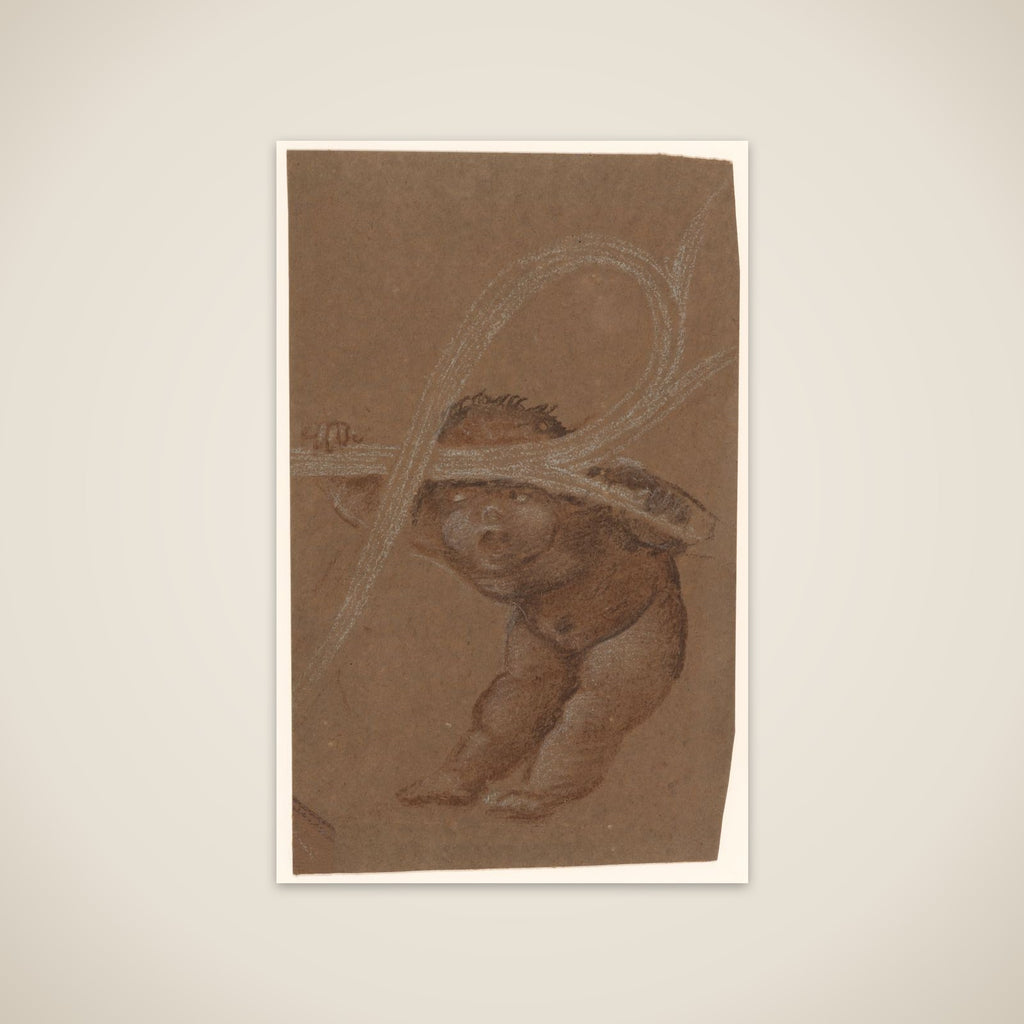 Putto Study, for the lid of the Graham Family Piano unframed print