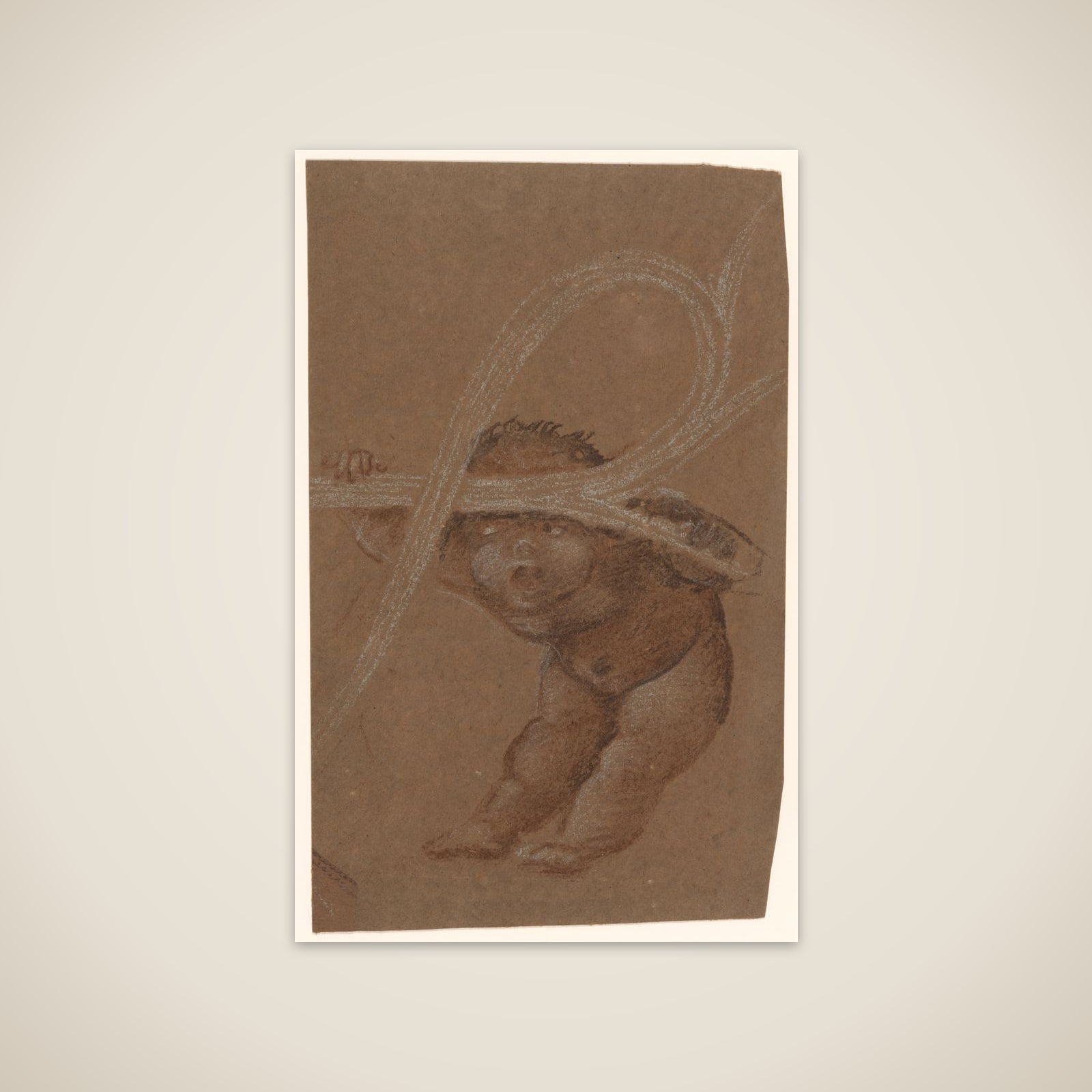 Putto Study, for the lid of the Graham Family Piano unframed print