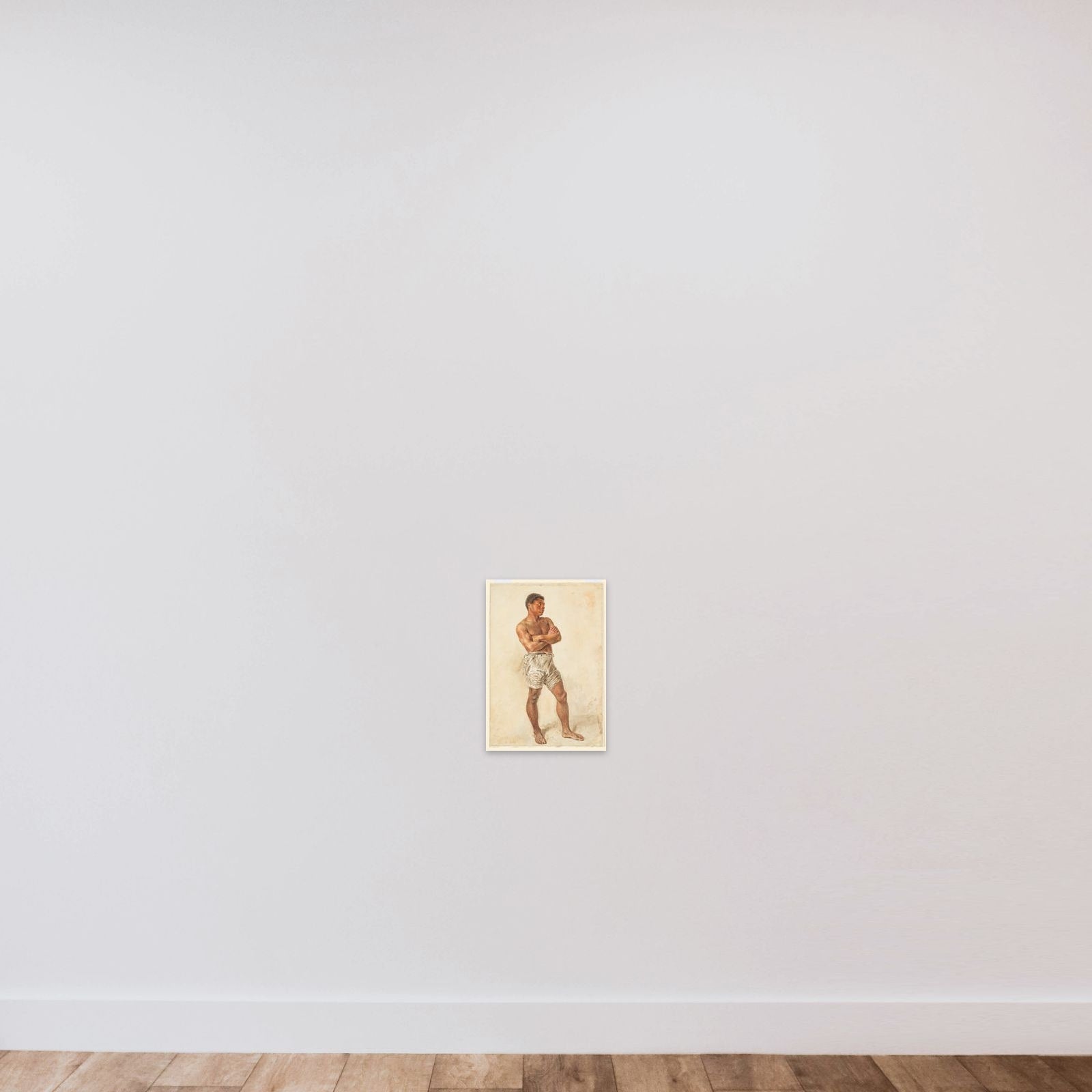 Study of a Young Model unframed — shown to scale