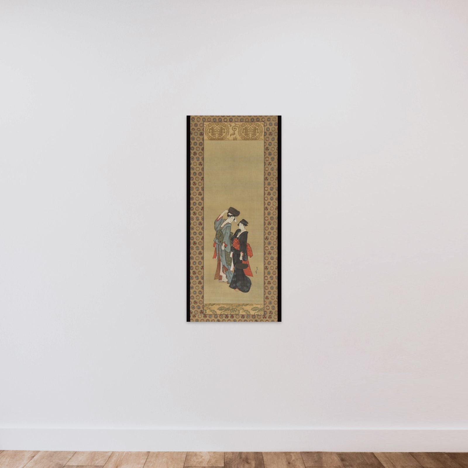 Women Carrying Pots for the Tsukuma Festival unframed — shown to scale