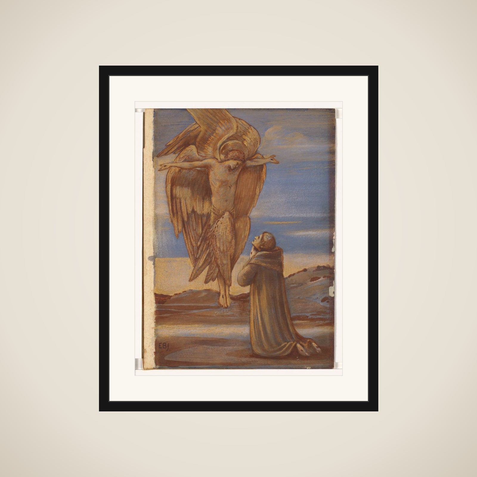 The Vision of St. Francis framed