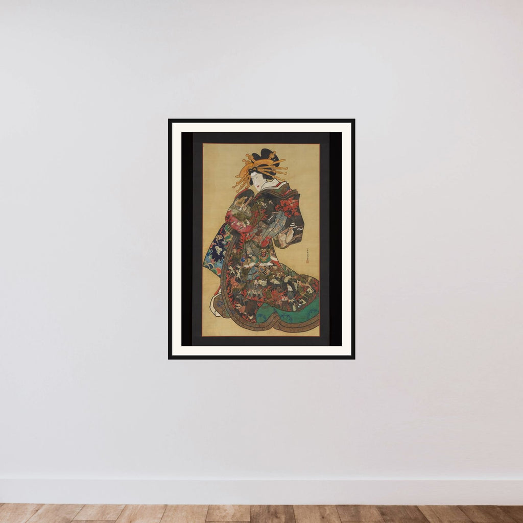 The Hell Courtesan framed — shown to scale