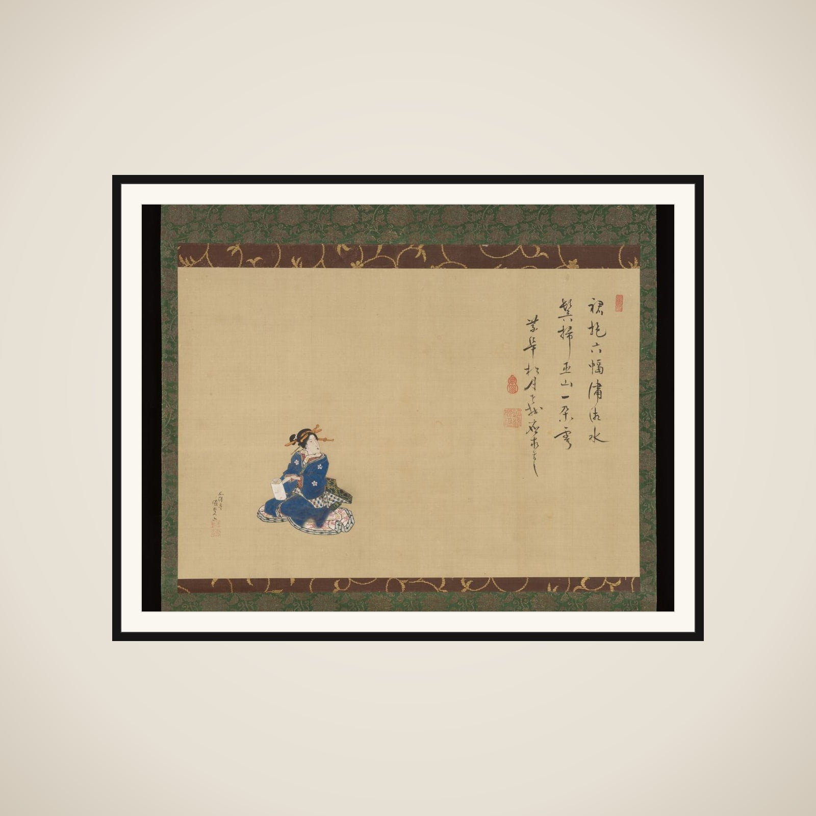 Seated Courtesan framed