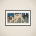 Sumo Wrestlers Kagamiiwa Hamanosuke and Koyanagi Tsunekichi, with Judge Sakaigawa Namiemon and Referee Shikimori Kiichirō framed