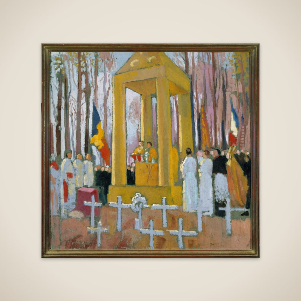 Messe devant la tombe d'Ernest Psichari unframed print