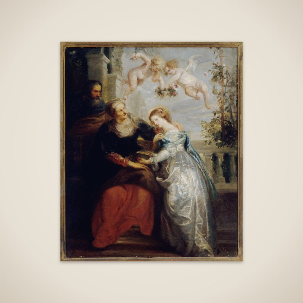 L'éducation de la Vierge, d'après Rubens unframed print