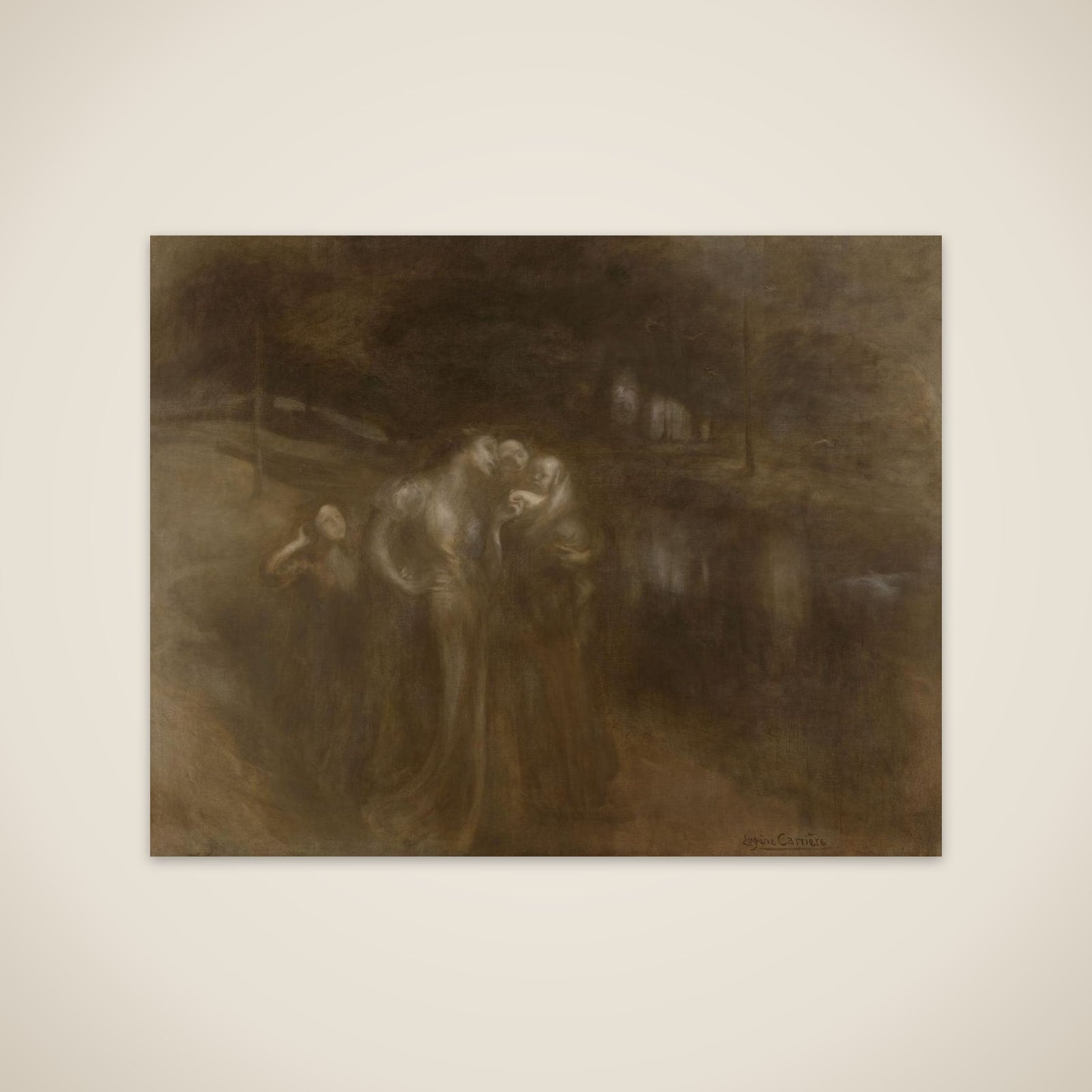 Les âges de la vie : les jeunes mères unframed print
