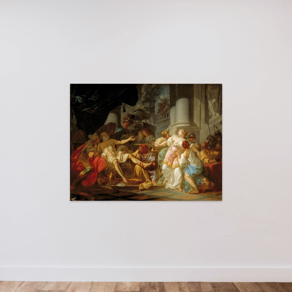 La Mort de Sénèque unframed — shown to scale