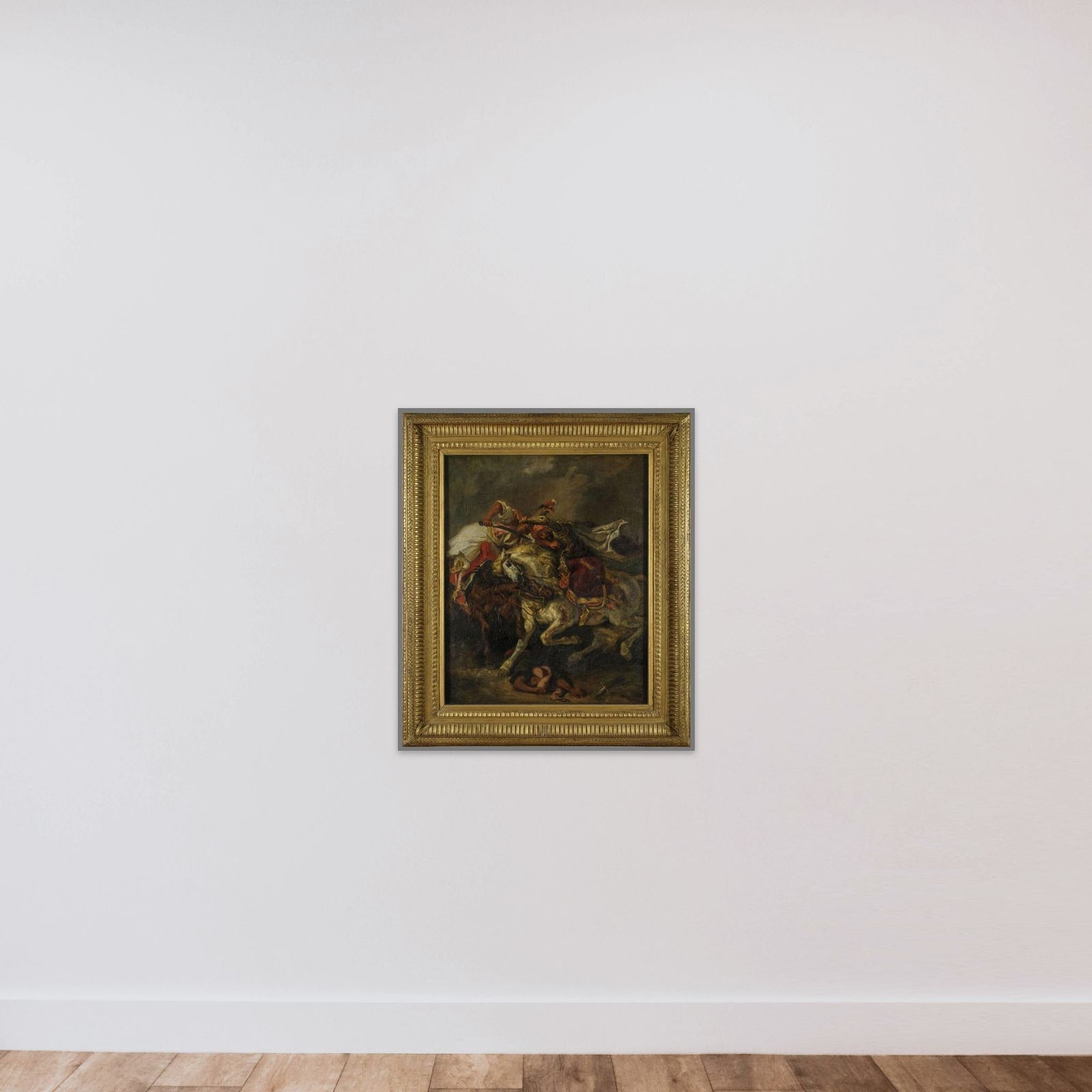 Le Combat du Giaour et du Pacha unframed — shown to scale