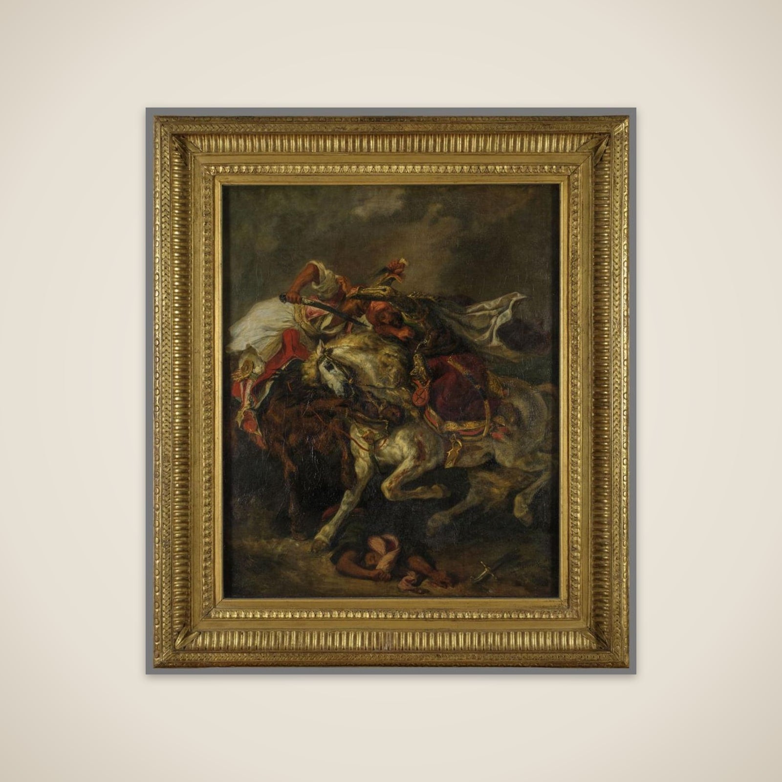 Le Combat du Giaour et du Pacha unframed print
