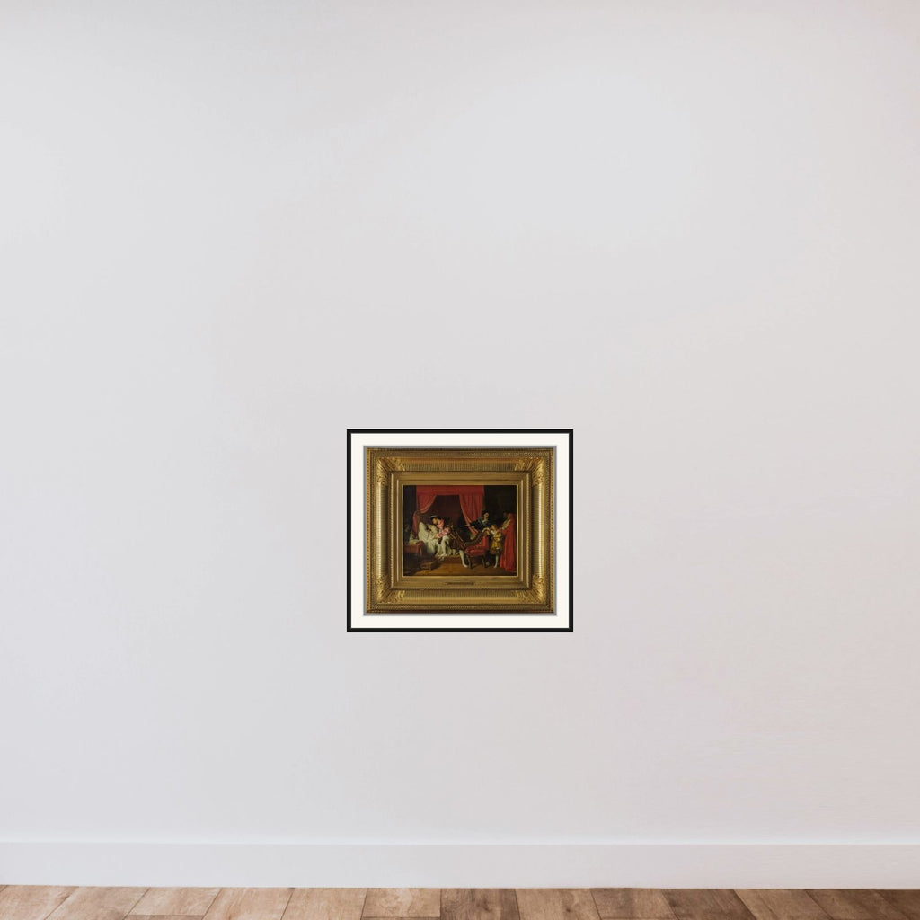 François Ier reçoit les derniers soupirs de Léonard de Vinci framed — shown to scale