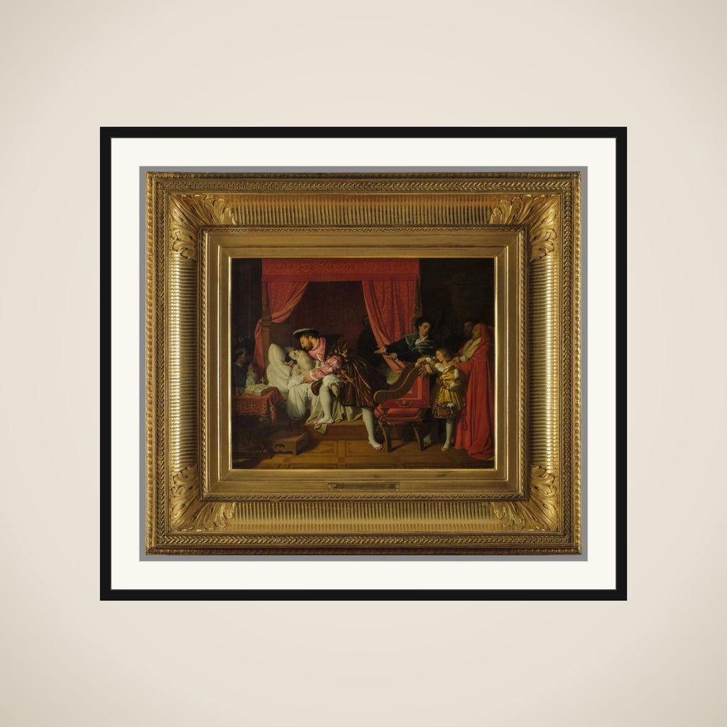 François Ier reçoit les derniers soupirs de Léonard de Vinci framed