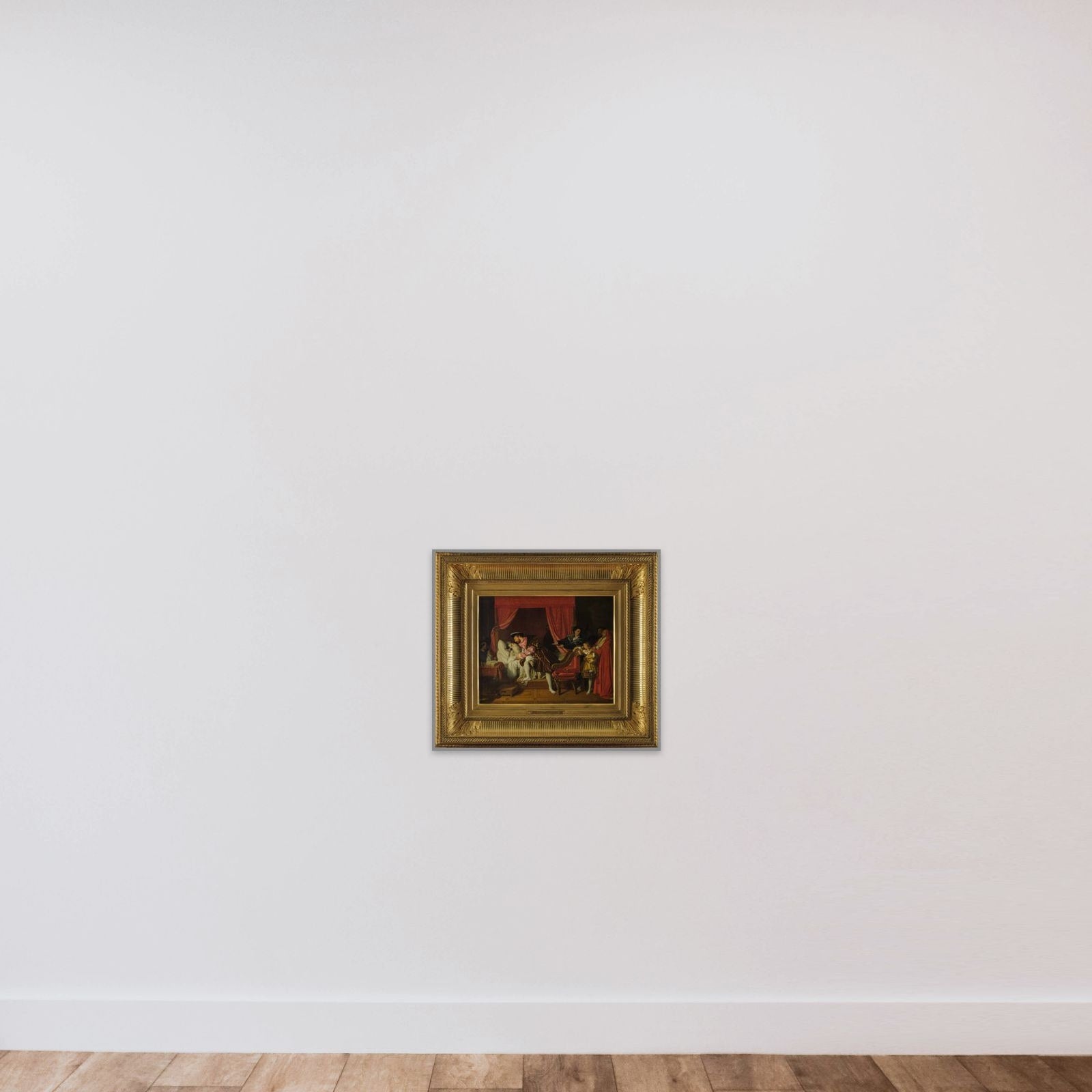 François Ier reçoit les derniers soupirs de Léonard de Vinci unframed — shown to scale