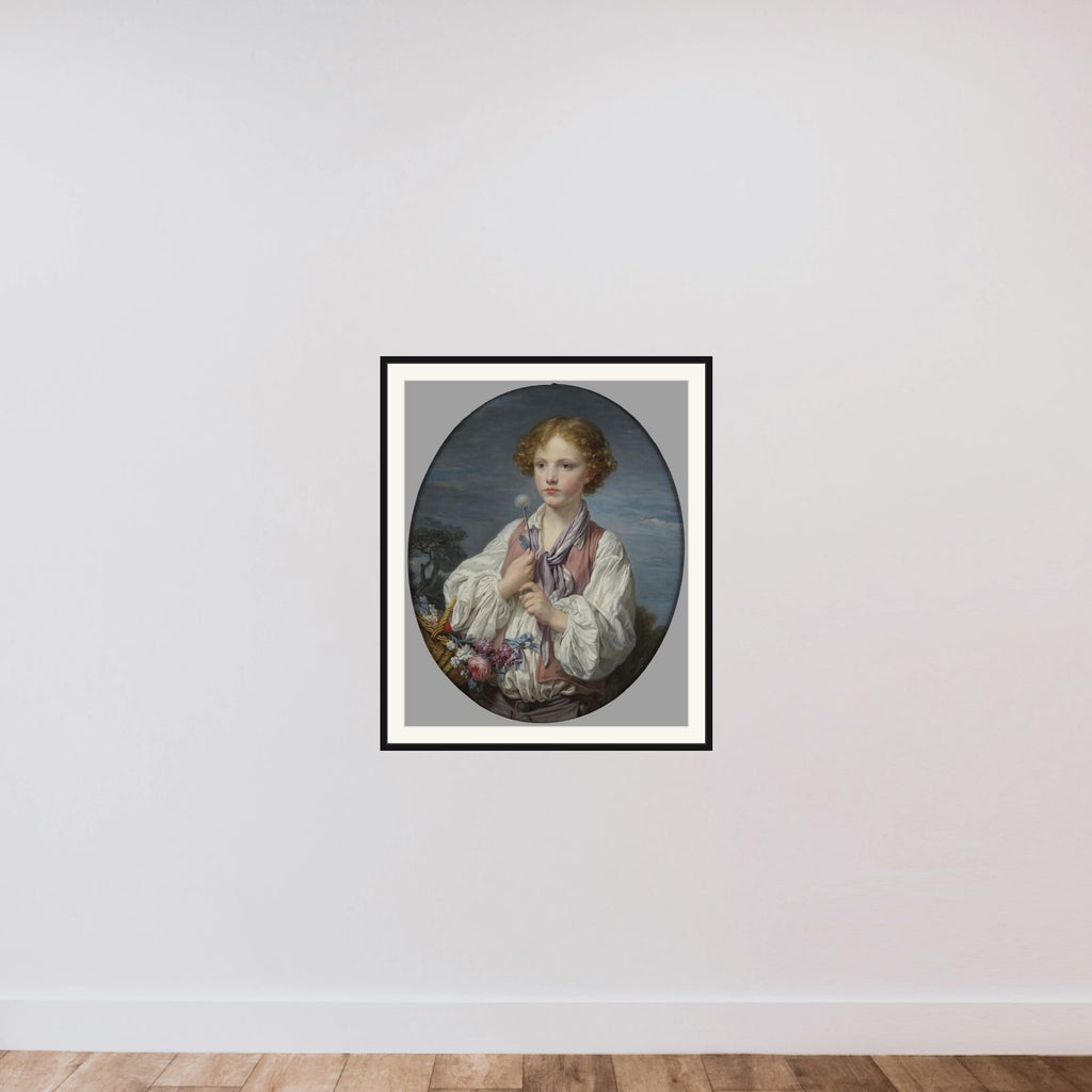 Jeune berger qui tente le sort pour savoir s'il est aimé de sa bergère framed — shown to scale