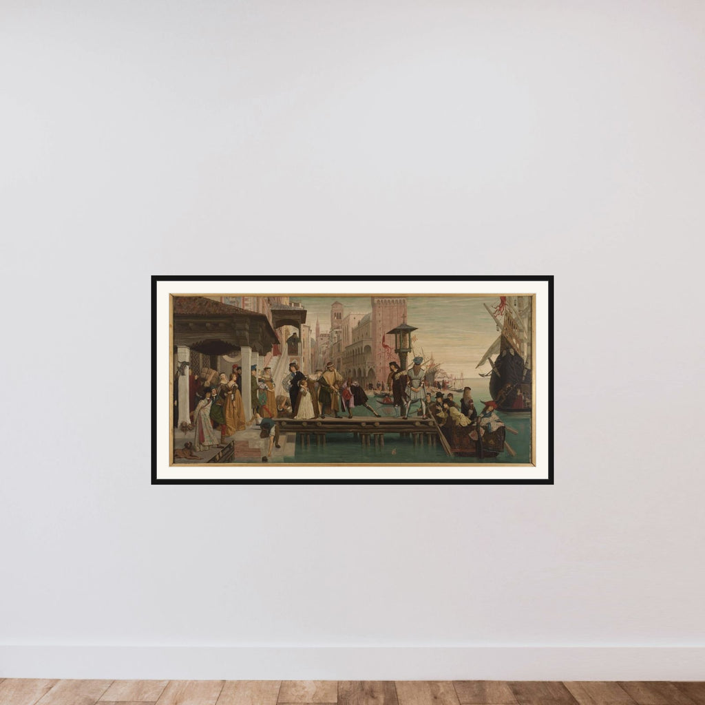 Le départ de l'enfant prodigue framed — shown to scale