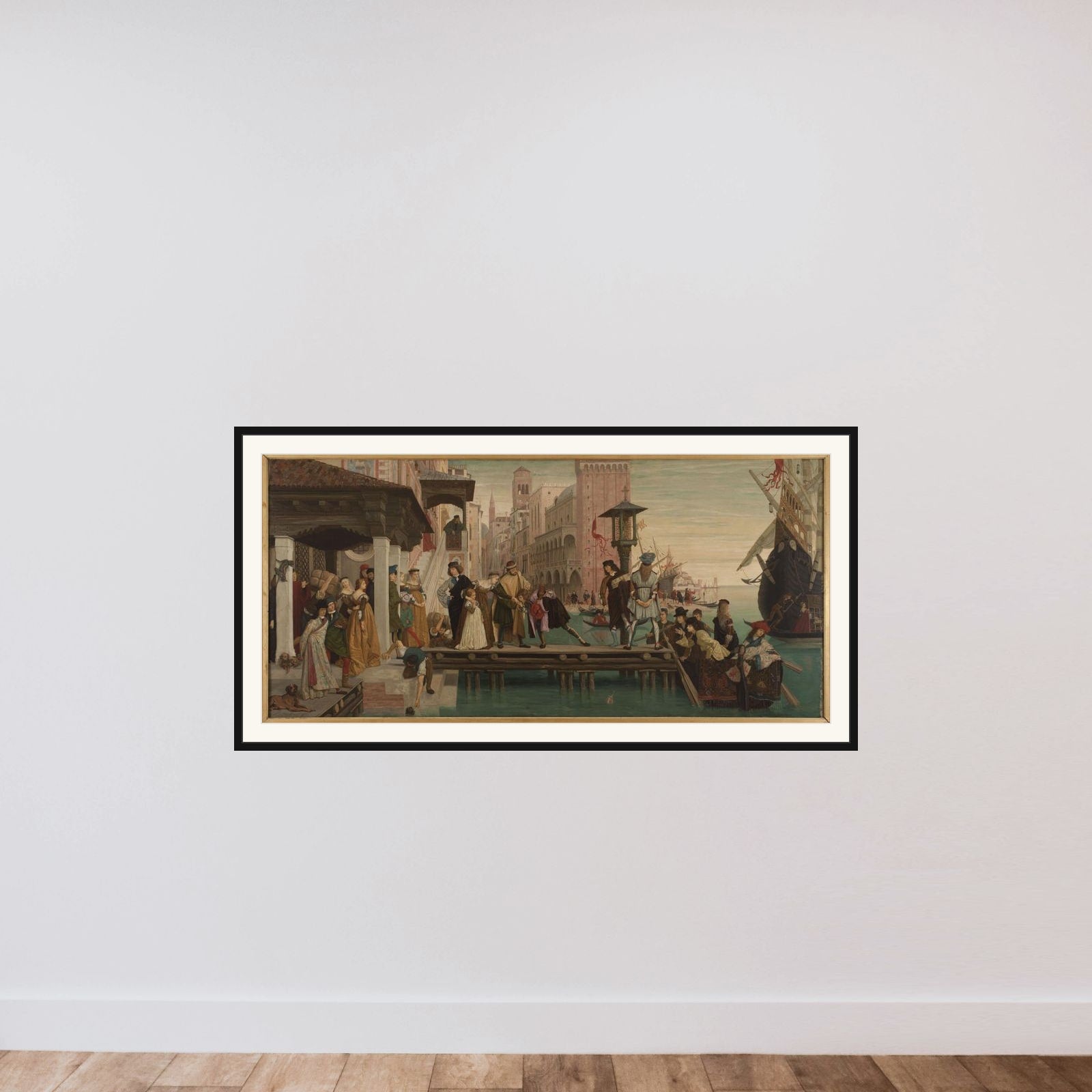 Le départ de l'enfant prodigue framed — shown to scale