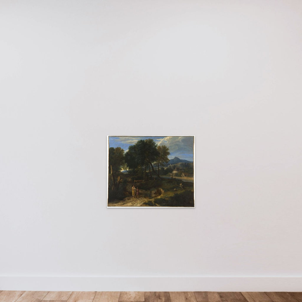 Pastorale avec un jeune pâtre et une femme avec un enfant dans les bras unframed — shown to scale