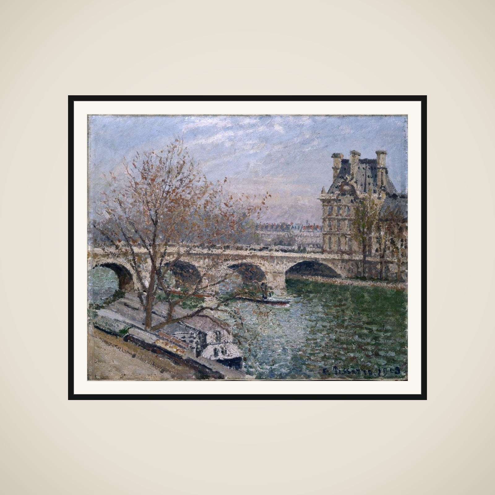 Le Pont Royal et le Pavillon de Flore framed