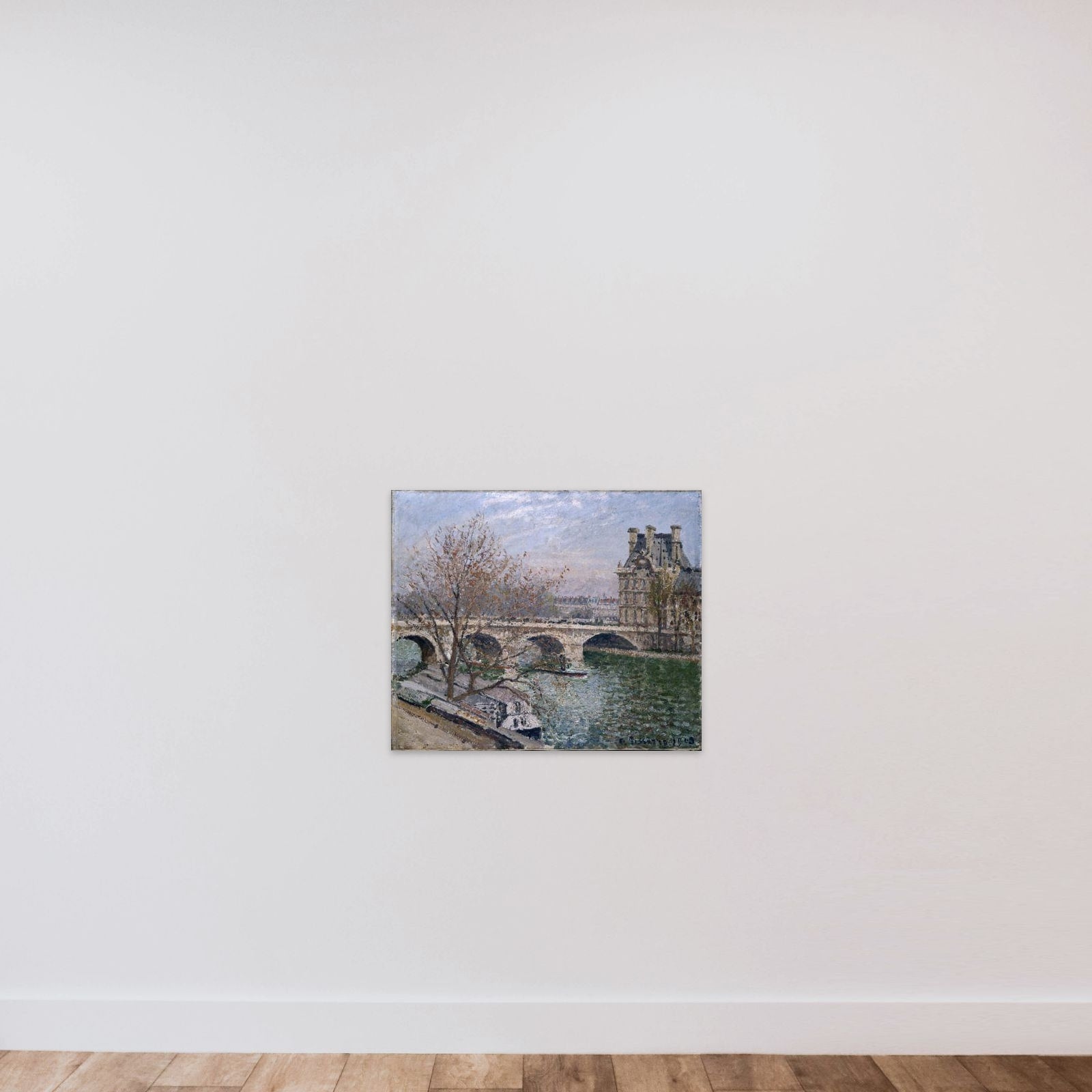 Le Pont Royal et le Pavillon de Flore unframed — shown to scale