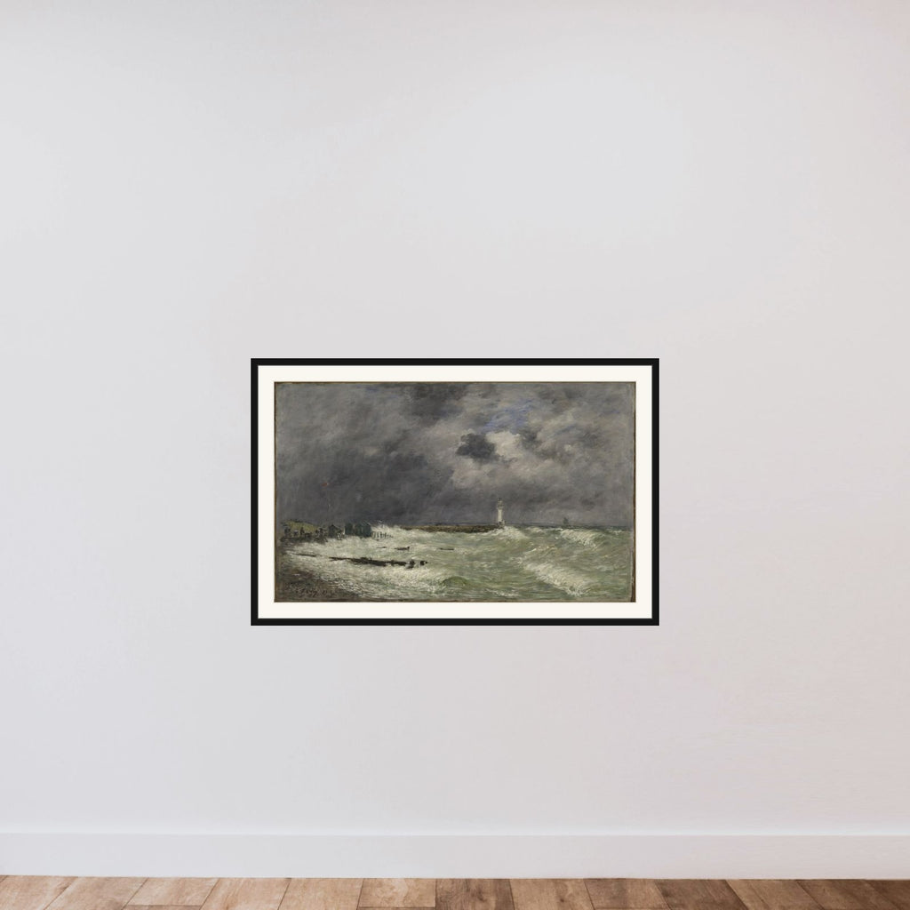 Coup de vent devant Frascati, Le Havre framed — shown to scale