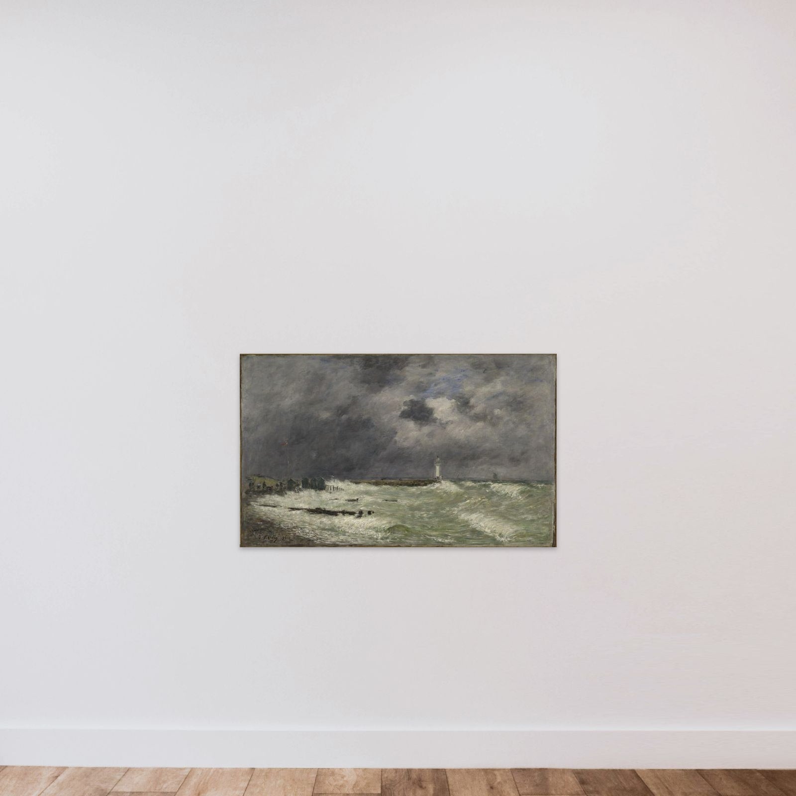 Coup de vent devant Frascati, Le Havre unframed — shown to scale