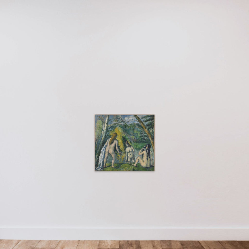 Trois baigneuses unframed — shown to scale