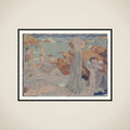 Baigneuses, plage du Pouldu framed