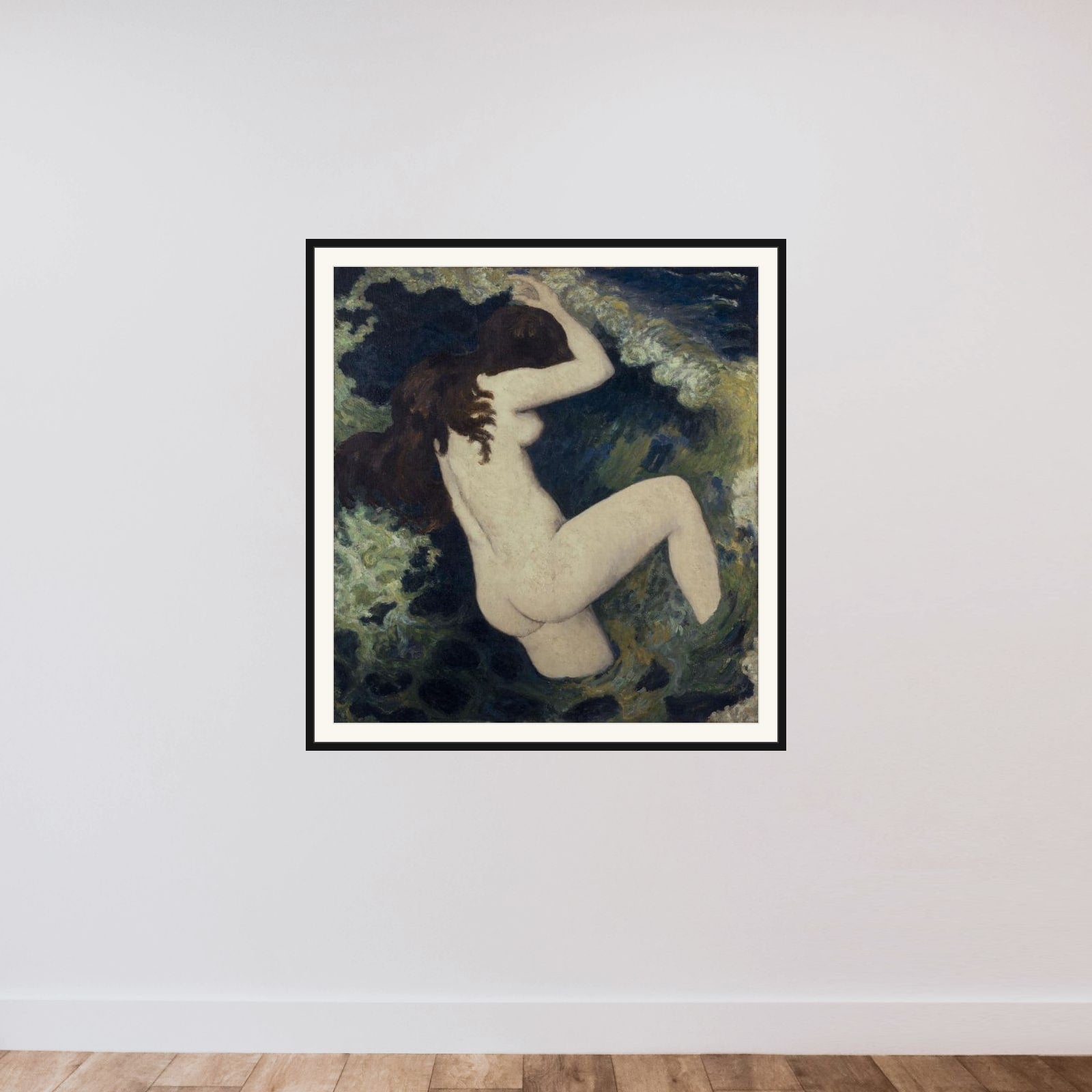 La vague framed — shown to scale