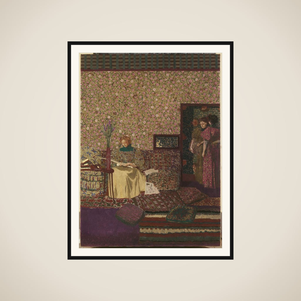 Personnages dans un intérieur. L'intimité framed