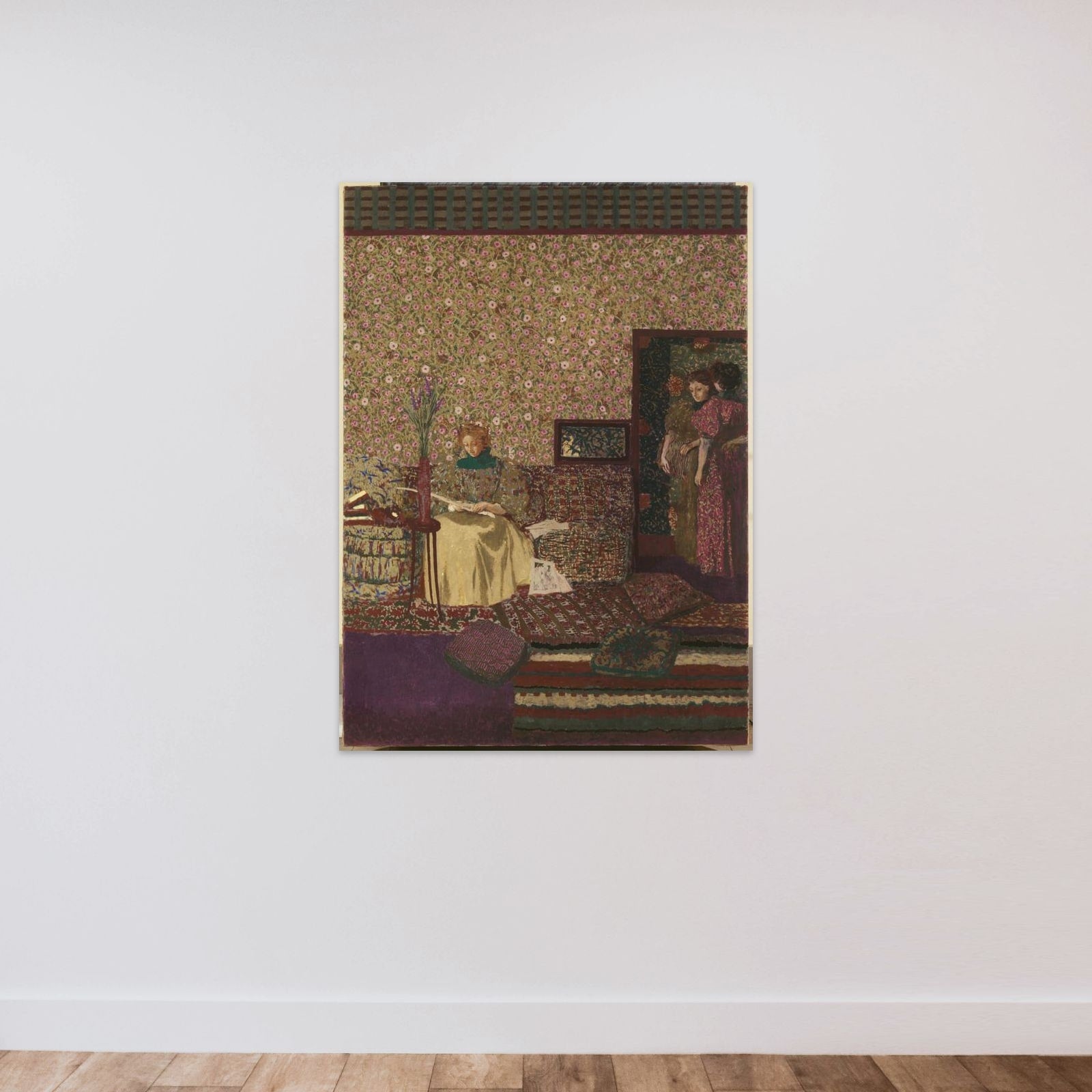 Personnages dans un intérieur. L'intimité unframed — shown to scale