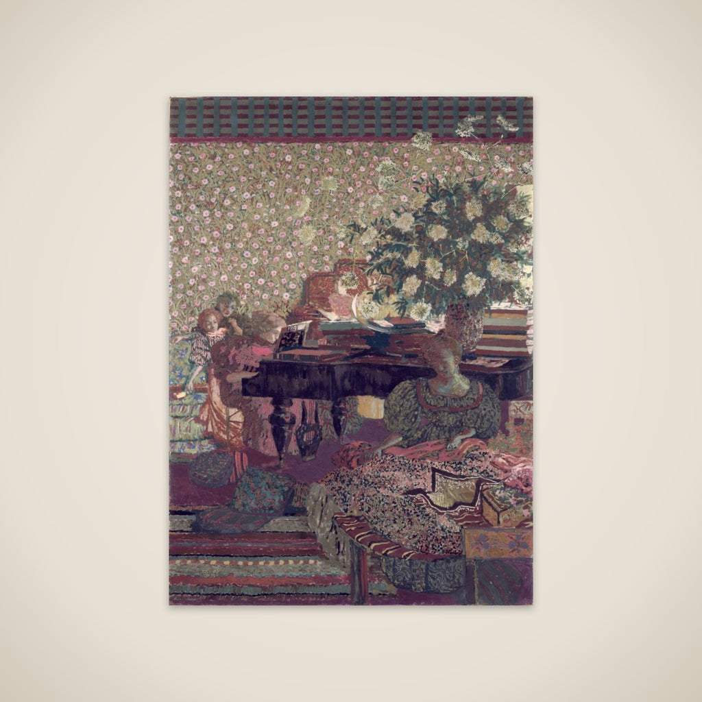 Personnages dans un intérieur. La musique unframed print