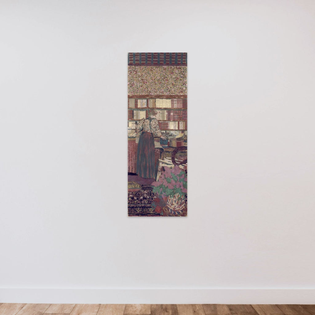 Personnages dans un intérieur. Le choix des livres unframed — shown to scale