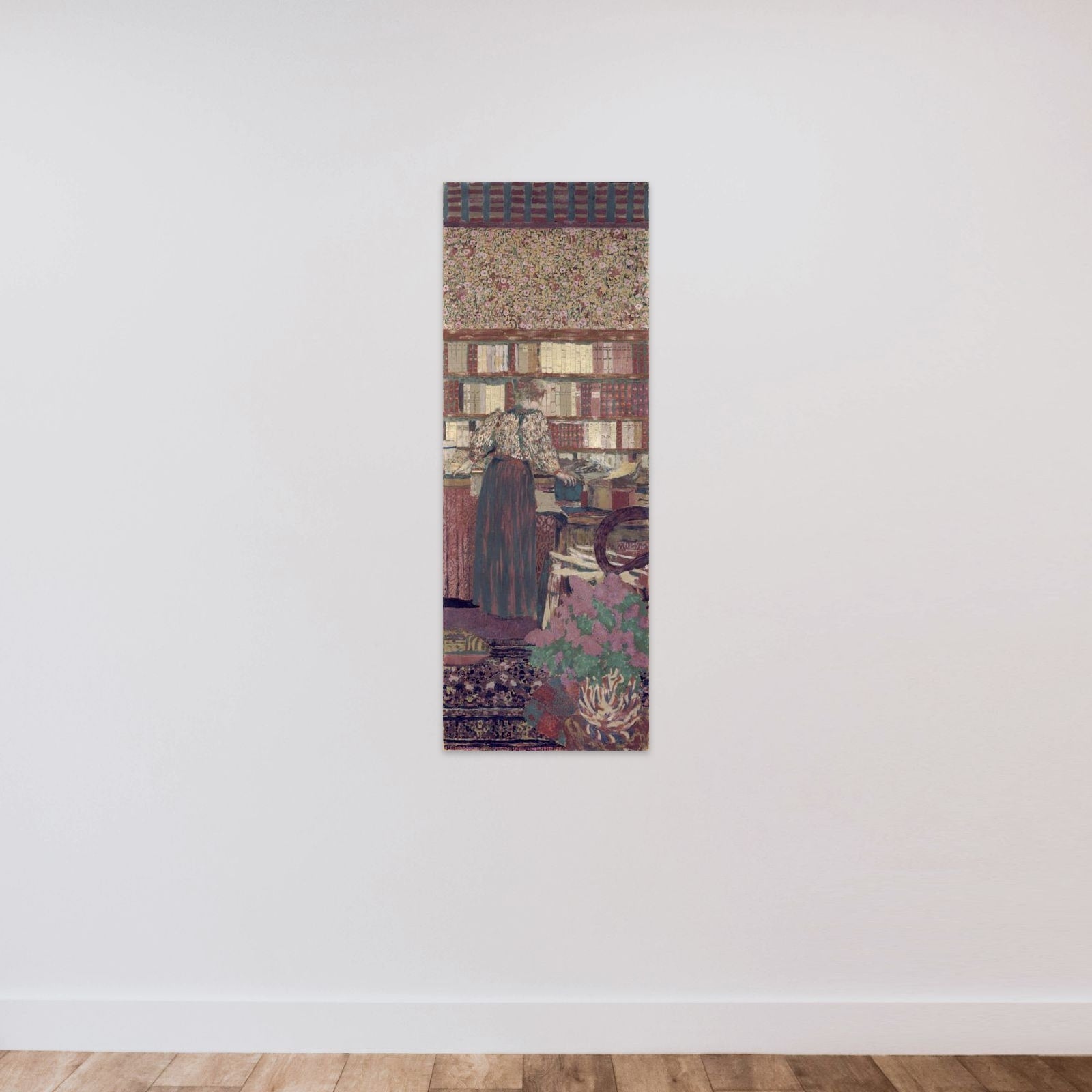 Personnages dans un intérieur. Le choix des livres unframed — shown to scale