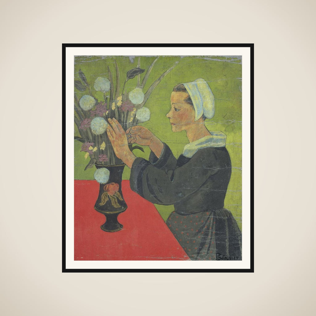Bretonne au bouquet (Huelgoat) framed
