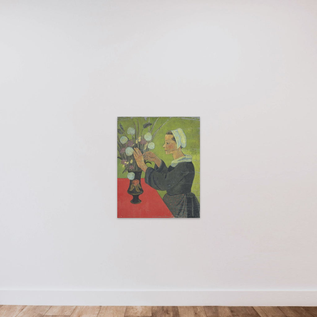 Bretonne au bouquet (Huelgoat) unframed — shown to scale